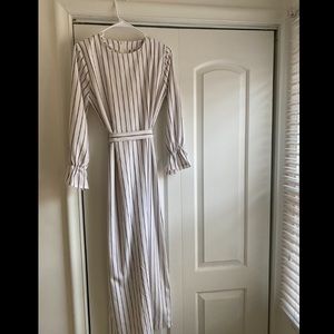 Striped Long Sleeve Maxi Dress